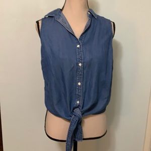 CHARTER CLUB Denim Shirt size 6 P